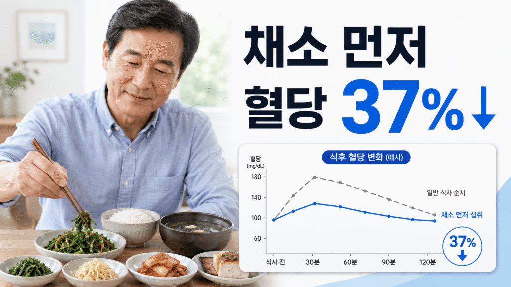 아버지 밥상을 떠올리면, 항상 밥부터였다 채소 먼저 먹으면 식후 혈당 37% 낮아지는 식사 순서