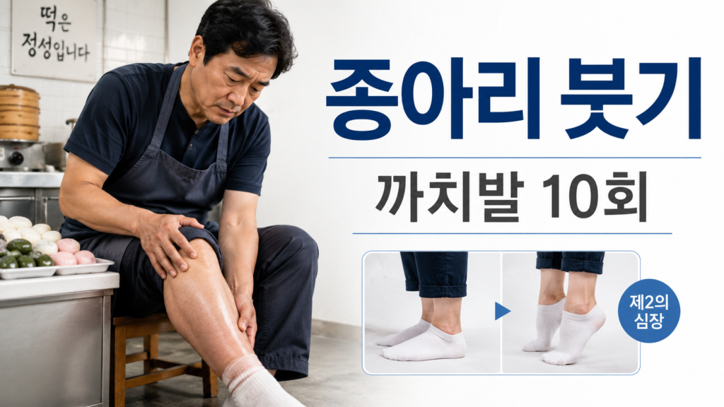 11년째 서서 일하는 사람의 다리가 저녁마다 퉁퉁 붓는 이유 종아리 근육 펌프 기능 다리 부종 기립 노동 혈액순환