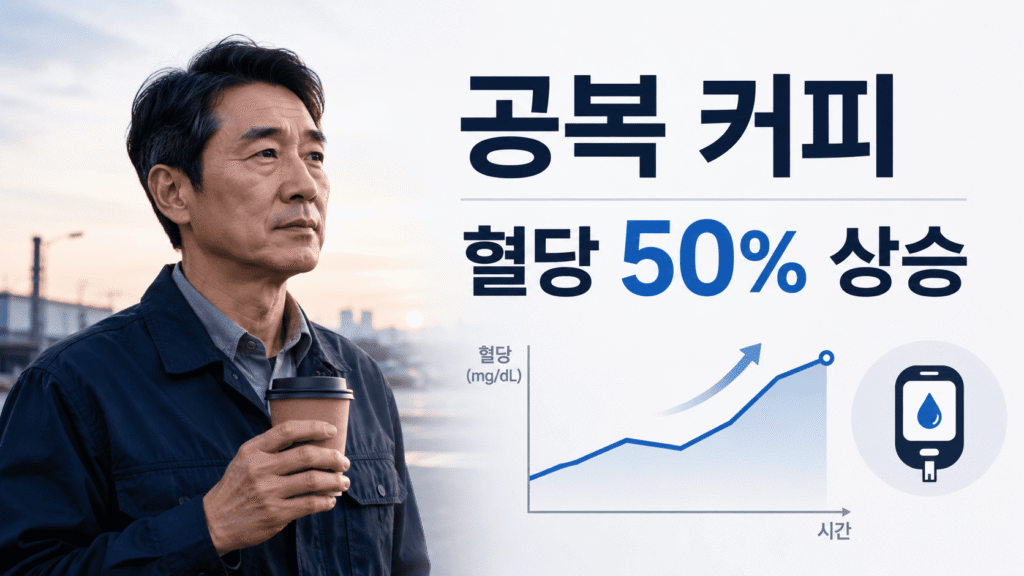 아버지가 당뇨로 쓰러지던 날, 나는 공복 커피를 마시고 있었다 이미지 메타데이터 채워드릴게요. 대체 텍스트 공복 커피 혈당 상승 메커니즘 카페인 코르티솔