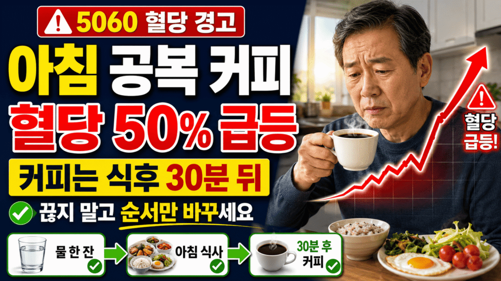 아침 공복 커피 혈당 인슐린저항성 식후 커피 순서 변경