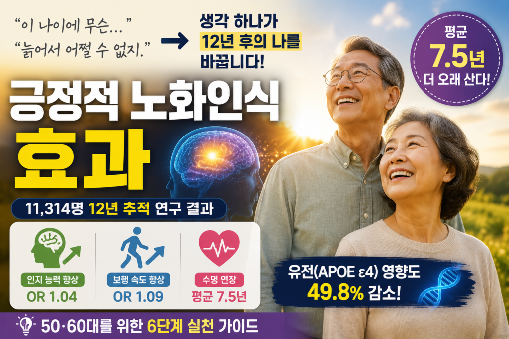 긍정적 노화 인식 효과와 5060 인지 보행 향상