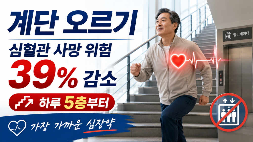 계단 오르기 심혈관 사망위험 39% 감소