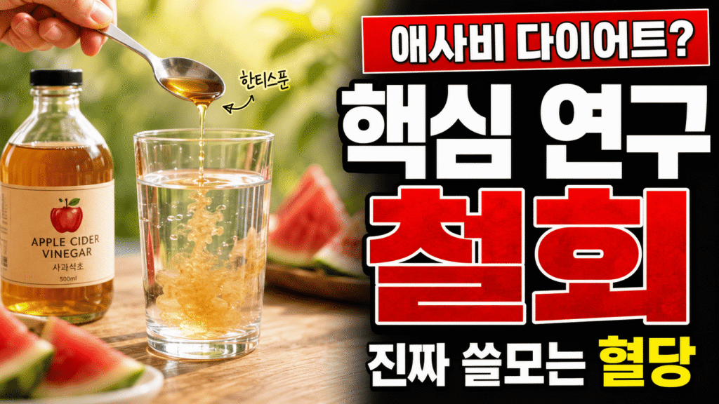 애사비 혈당 스파이크 60대 안전 복용 다이어트 연구 철회